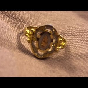 14k gold Lady of Guadalupe ring. FREE SHIPPING